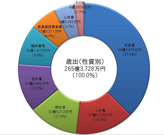 グラフ　歳出決算状況（性質別）