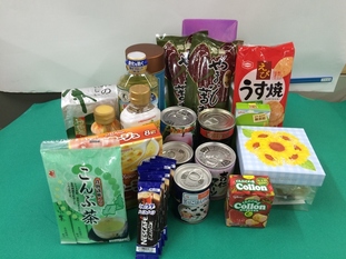 8月のおもちよりいただいた食品の写真